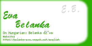 eva belanka business card